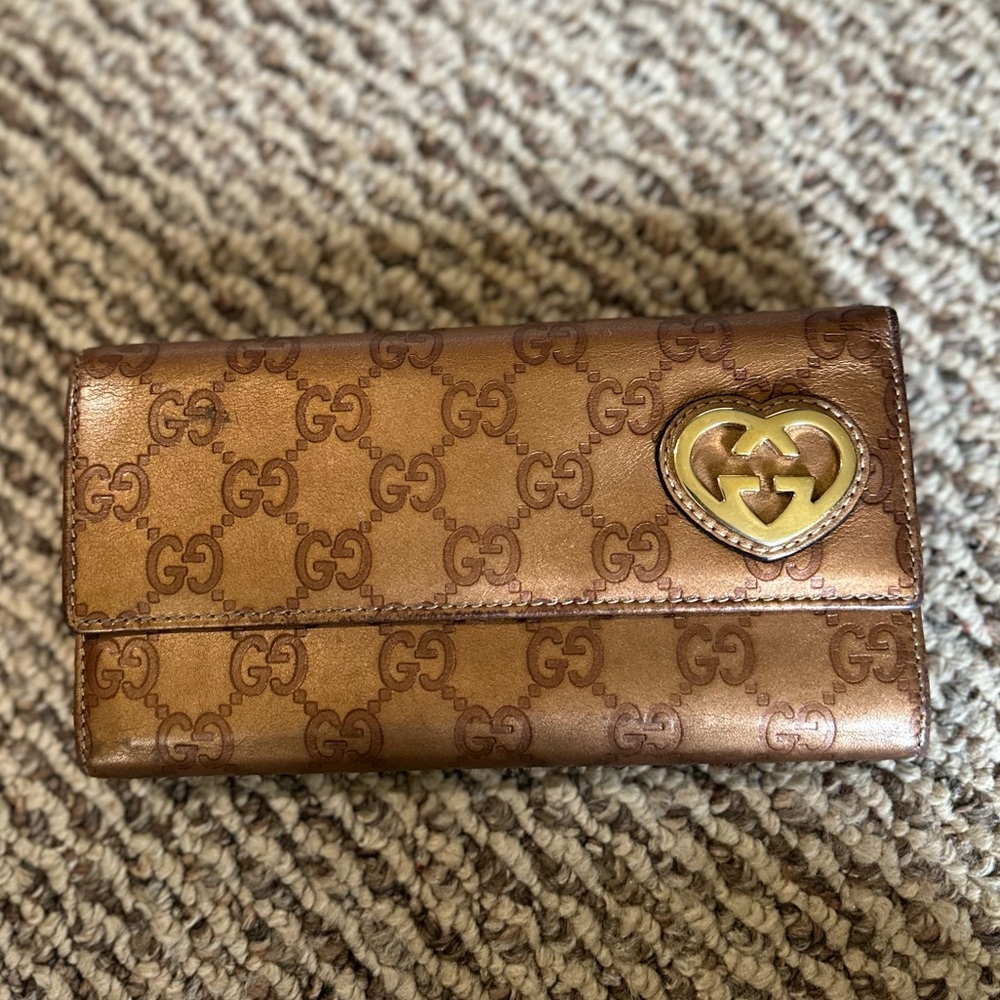 Gucci Ssima Heart Logo Long Wallet - Picture 2 of 12